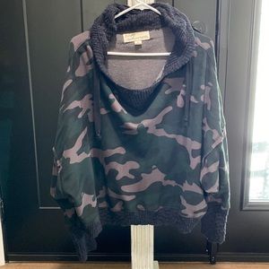 Boutique camo crochet hoodie